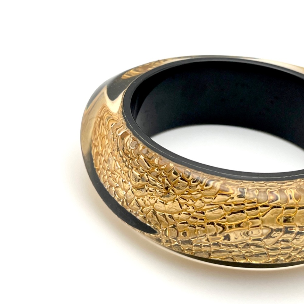 Vintage 80's lucite Slip-on Bangle - Picture 3 of 4
